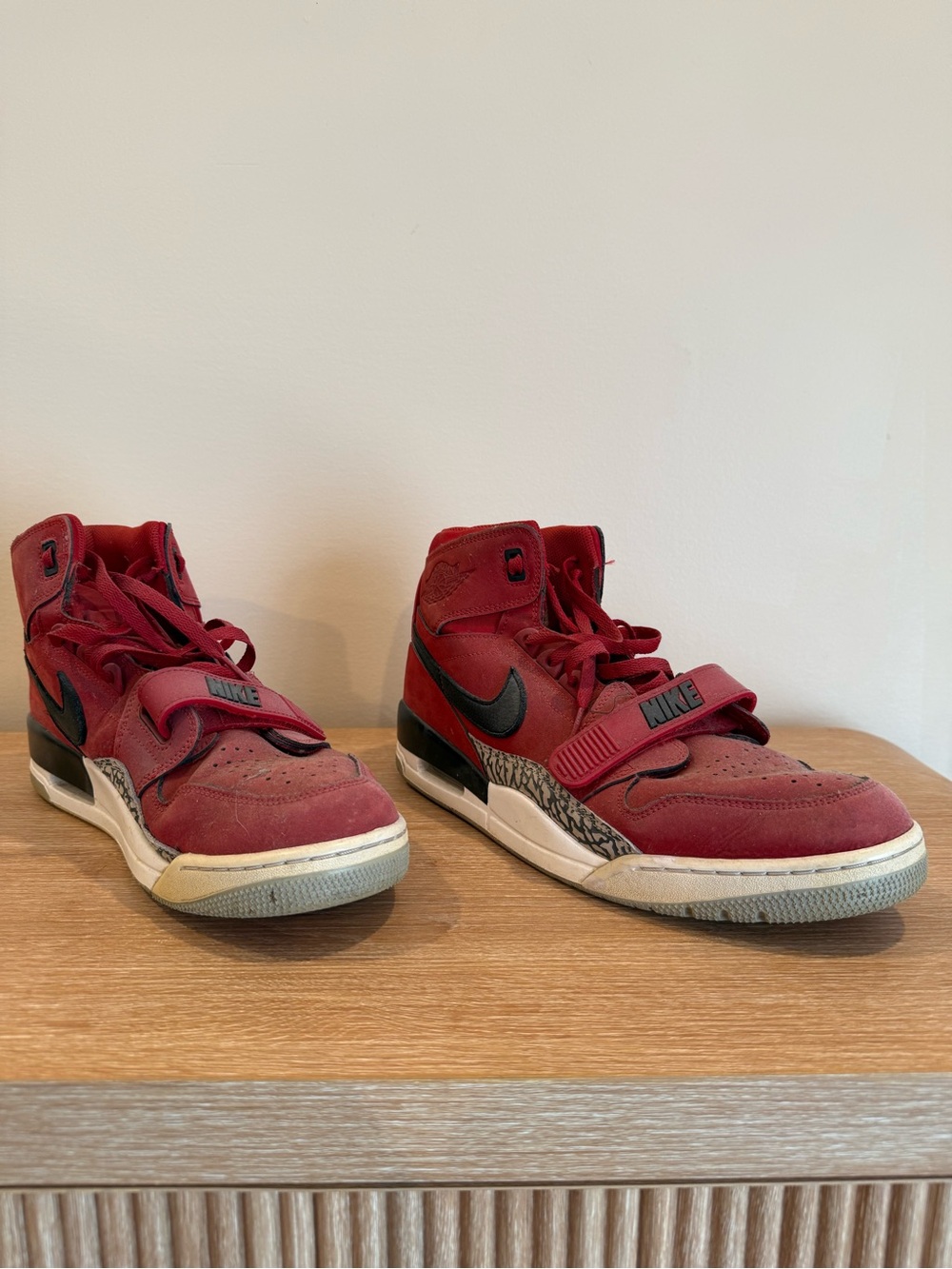 Nike Air Jordan Red High-Top Sneakers - Picture 2 of 9